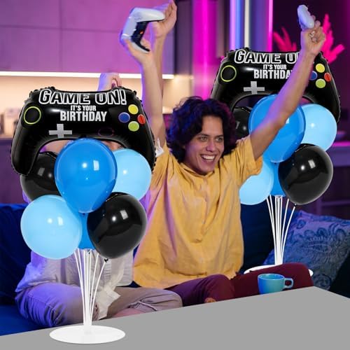 Naozinebi 4 Sets Video Game Birthday Party Balloons Stand Kit Party Decor - Image 6