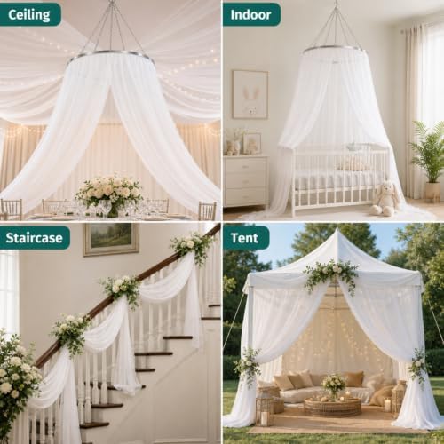 Breling Wedding Ceiling Drape Kit 12in 60" w X120 L Diameter - Image 4