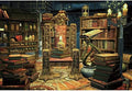 Renaiss Magic Room Witches Lab Bookshelf Backdrop - 12x8ft Halloween Photography Background with Book, Candle, Cauldron - Happy Halloween Party Decors & Photo Booth Props by Renaiss