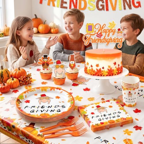 116Pcs Friendsgiving Party Decorations Tableware Set for 20 Guests - Image 5