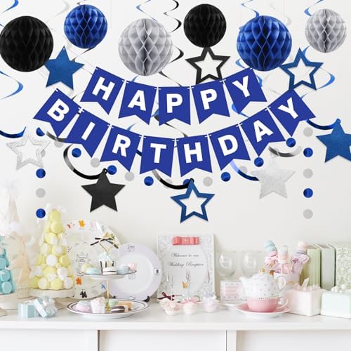 meowtastic Birthday Decorations Happy Birthday Banner with Honeycomb Balls - Image 2