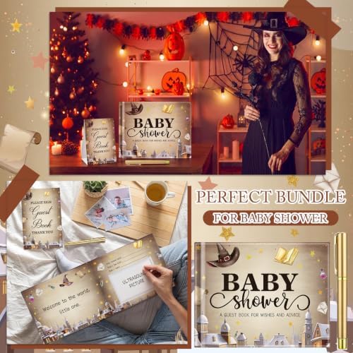 Fuyoooo Halloween Magical Witch Baby Shower Guest Book for Girl Boy - Image 6