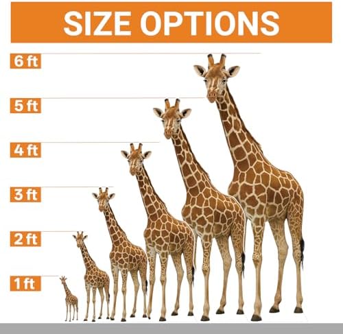 Giraffe Life Size Cardboard Cutout, 2FT, coroplast 1 PC - Image 2
