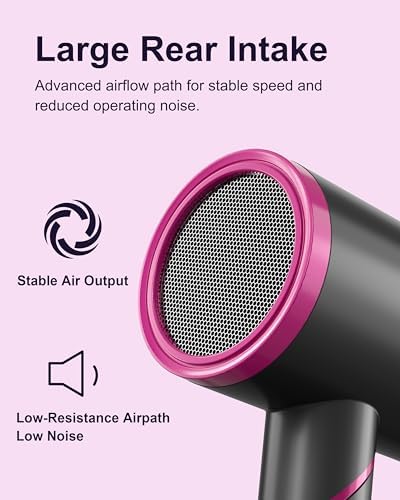 ANNLARY Hair Dryer Blow Dryer with Diffuser, Plasma Ion Hairdryer with Comb - Image 7