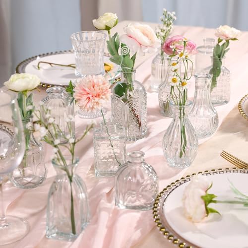 CUCUMI 24pcs Bud Vases for Centerpieces, Clear Glass Vase Decorations - Image 4