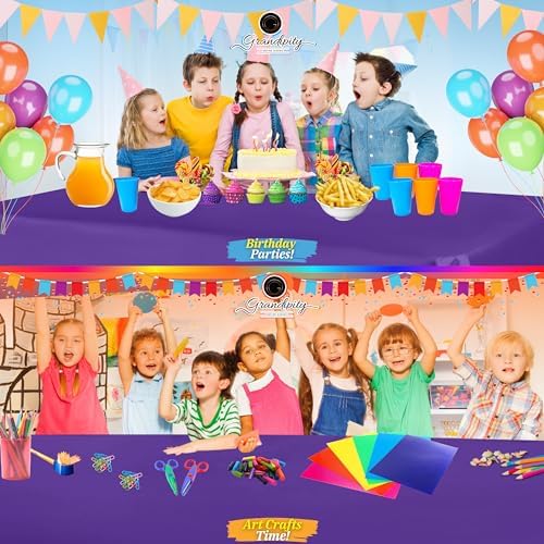 Grandipity Plastic Table Cloth Disposable 12 Pack 54” x 108” Rectangle - Image 4