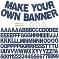BEISHIDA 116 PCS A-Z DIY Letter Banner Kit Make Your Own Banner Including 111 Letters and Numbers 3 Rope and 2 Threading Device,Customized for Birthday Graduation Wedding Decor Matte Navy Blue by Beishida