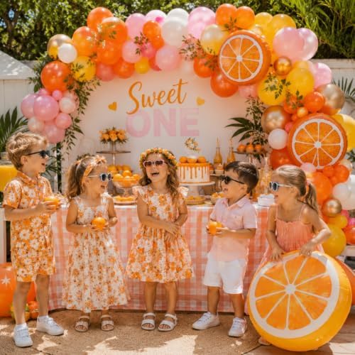 Tesochye Pink and Orange Balloon Arch Kit,Sunset Party Decorations - Image 4