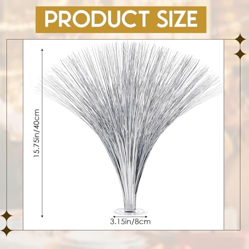 Colingmill 4 Pcs Plastic Metallic Spray Table Centerpieces, Silver - Image 2