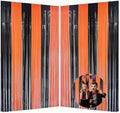 Halloween Party Decorations Indoor, Foil Fringe Tinsel Curtains Backdrop by Runkuai
