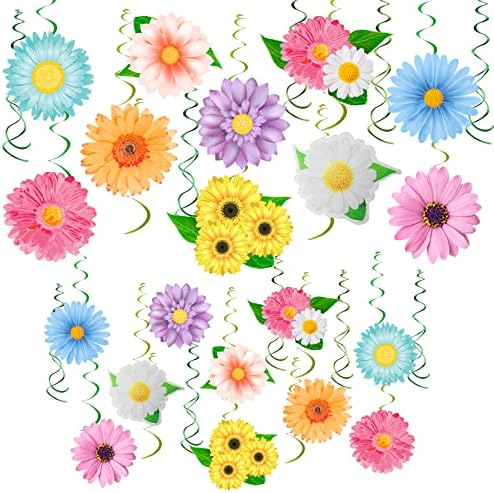 HADDIY Flower Hanging Swirl Decorations for Classroom Office Party Ceiling by HADDIY