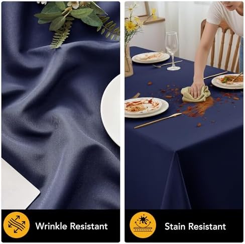 10-Pack Navy Blue Tablecloths for Rectangle Tables, 70 x 108 in - Image 4
