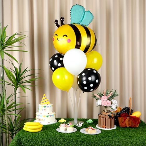 Naozinebi 4 Sets Bee Baby Shower Party Balloons Stand Kit Birthday Decor - Image 4