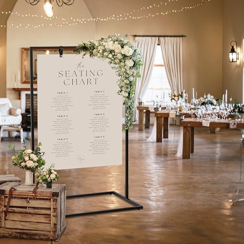 Elegant Wedding Welcome Sign Stand - Sturdy Black Metal Easel Holder - Image 5