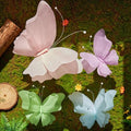SUNBEAUTY Butterfly Party Decorations, 3D Butterflies, Water Proof Wedding Decor, Hanging Butterflies for Baby Shower Birthday Decor Party Girls, Women, PET Plastic Butterfly for Wall Decor, Set of 4 by SUNBEAUTY