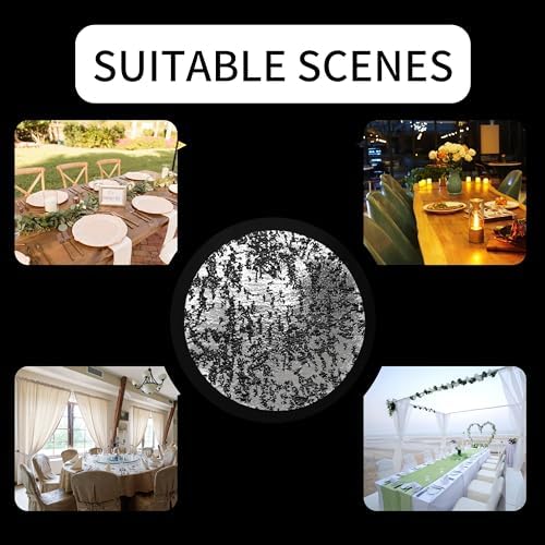 Snowkingdom Silver Disposable Placemats Set of 12 Foil Mesh 13 Inch Round Pressed Table Mates 12 Pack Silver Doilies for Dining Table Wedding Birthday Party Holiday Home Decoration - Image 6