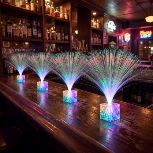 Amylove 4 Pcs Mini Fiber Optic Lamp Glow Party Favors, Clear, 16 Inch - Image 7