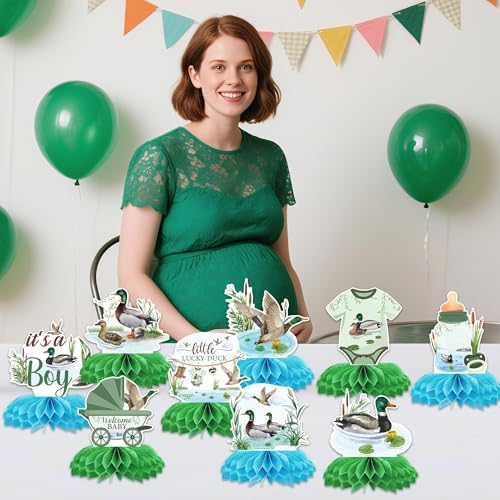 9 Pcs Mallard Duck Baby Shower Decorations Centerpieces, It's a Boy - Image 7