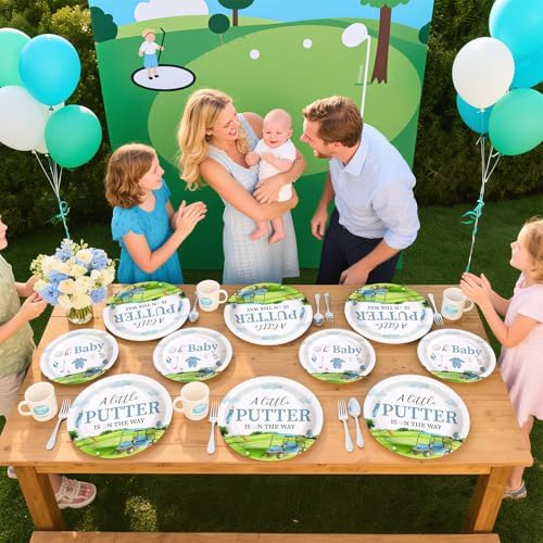 Grencian 96Pcs Golf Baby Shower Party Decoration, Serve 24 - Image 7