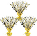 Crowye 3 Pcs Black Gold Foil Spray Centerpieces Wedding Decor by Crowye