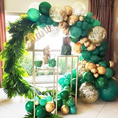 Voircoloria 90pcs Dark Green Balloons Garland Arch Kit, 18 12 10 5 Inch - Image 5