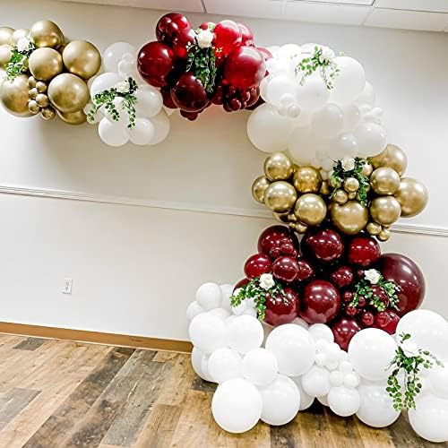 Voircoloria 130pcs Burgundy Balloons Garland Arch Kit, 18 12 10 5 Inch - Image 4