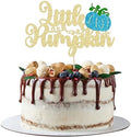 Ephlyn 1Pc Little Pumpkin Cake Topper Blue Glitter Boy Pumpkin Baby Shower Cake Topper Decorations for Autumn Little Pumpkin Themed Baby Shower Kids Boys Birthday Party Supplies by Ephlyn