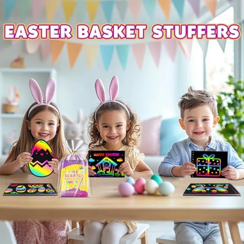 Party Favors for Kids 4-8-12: 16 Pack Scratch Rainbow Art Crafts Notebook - Image 7