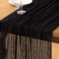 DeZerlor Black Cheesecloth Table Runner 1 Pack Halloween Runner by DeZerlor