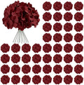 Auihiay 64Pcs Burgundy Hydrangea Artificial Flowers Bulk, Silk Hydrangeas by Auihiay