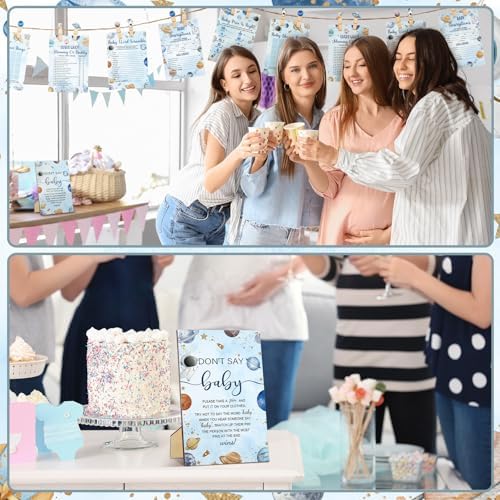 Patelai 321 Pcs Baby Shower Games Supplies, Space - Image 6