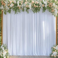 White Backdrop Curtains for Wedding, Wrinkle Free Polyester Photography Backdrop Drapes 8x10FT Photo Backdrop for Baby Shower Birthday Parties Stage Photoshoot Background Decorations 4x10ft,2 Panels by Partisky