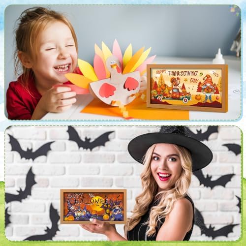 Barydat 25 Pcs Fall Decorations for Home Interchangeable Seasonal Wood Sign - Image 4