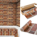 100FT x 54IN Halloween Red Brick Tablecloth Roll with Slide Cutter Box by COSINIA