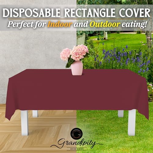 Grandipity Plastic Table Cloth Disposable 12 Pack 54” x 108” Rectangle - Image 5