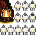 Ferraycle 12 Pcs Mini Lanterns Bulk 4 Inch Silver Lamp Table Centerpieces by Ferraycle