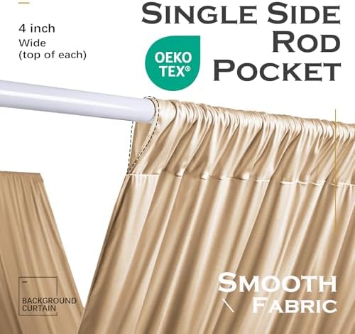 50ftx40ft Camel Khaki Ceiling Curtain for Wedding Parties - Image 3