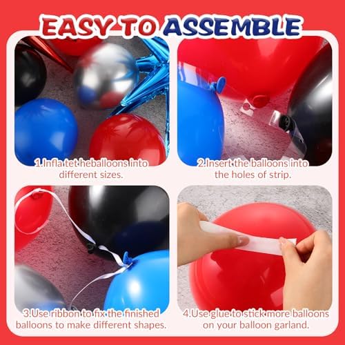 137 Pcs Spider Web Theme Party Decoration Kit for Birthday Party - Image 2
