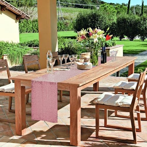 10 Packs 12 x 72 inches Light Pink Sequin Table Runner - Image 5