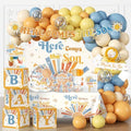 233 Pcs Here Comes The Son Baby Shower Decor for Boy Boho Baby Shower Party by cocomigoPartyHome