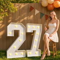 imprsv 27 Marquee Numbers, 3FT Light Up Numbers for 27th Birthday Decor by Letsmakeitimpressive