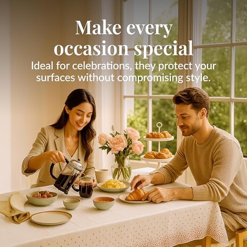Prestee Rose Gold Plastic Rectangle Tablecloths Pack of 12-54" x 108" Disposable Table Cloths for Parties, Heavy-Duty Waterproof and Stain-Resistant Tablecloth for Thanksgiving, Weddings, Holidays - Image 4