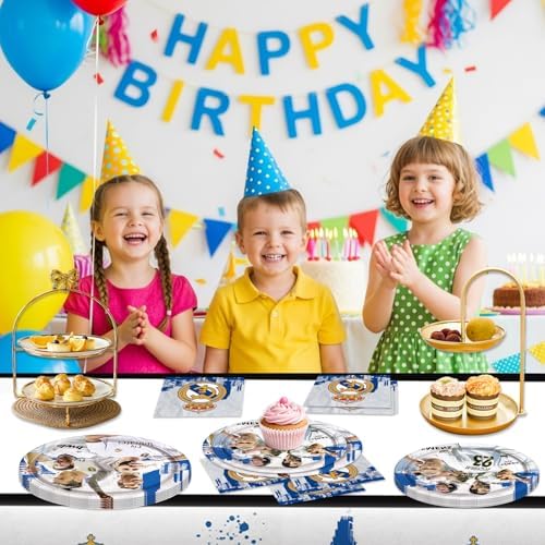 41Packs Real Madrid Birthday Decorations Include 20 Plates, 20 Napkins and 1 Tablecover for Real Madrid Birthday Party Supplies - Image 6
