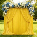 20x10ft Yellow Backdrop Curtain Panels for Parties - Wrinkle Free Polyester Photo Curtain Backdrop Wedding Back Drop Fabric Drapes for Party Decorations Background for Photography by WishCare