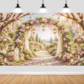 10x10ft Romantic Garden Wedding Backdrop Floral Arch Photo Background by NYMB