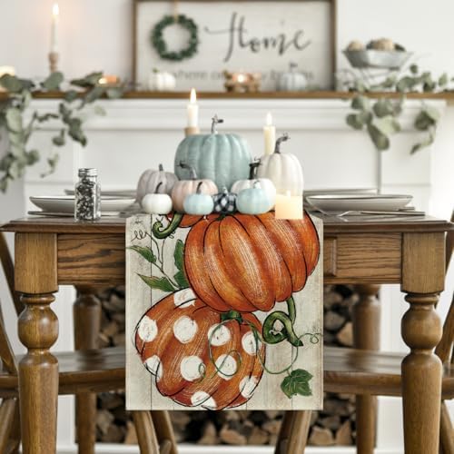 Artoid Mode 210 GSM Fall Table Runner Home Party Decor 13x120 Inch - Image 2