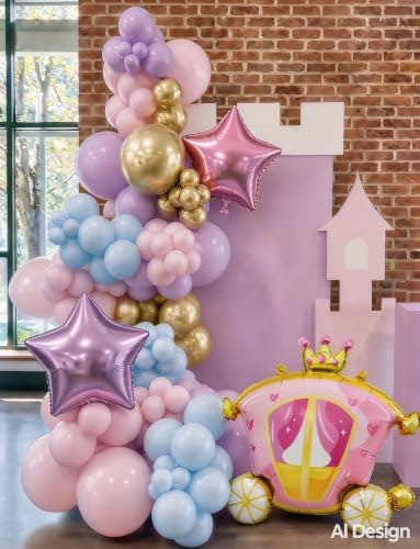 Princess Balloon Garland Arch Kit, 149Pcs Princess Birthday decor - Image 3