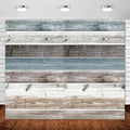 10x8ft Rustic Wood Backdrop Wooden Wall Blue by Pnylzzyxh