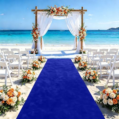 Wedding Decorations Aisle Runner for Wedding Ceremony Royal Blue Velvet Aisle Runner 15FTx2FT Party Runner Aisle Outdoor Aisle Hallway Wedding Runner for Bridal Shower Indoor Church Aisle Carpet by FUHSY