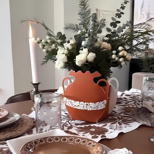 Jingmore 12 Pcs Cielito Lindo Fiesta Party Decoration, White Flower, Brown - Image 5